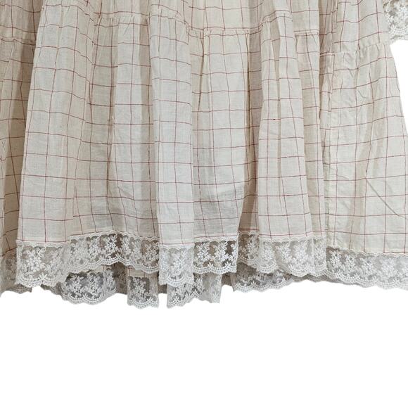 KOPAL Puri Cream Checked Tunic Dress - Picture 6 of 8